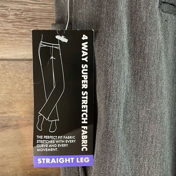 NWT GEORGE Women’s Classic Straight Leg Stretch Millennium Pant Sz 16P Char Gray - Picture 6 of 8